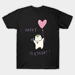 Happy birthday balloon mochi T-Shirt